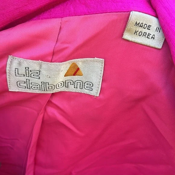 Women’s Vintage 90’s Liz Claiborne pink blazer. 100% silk. Size 12. - Picture 4 of 7